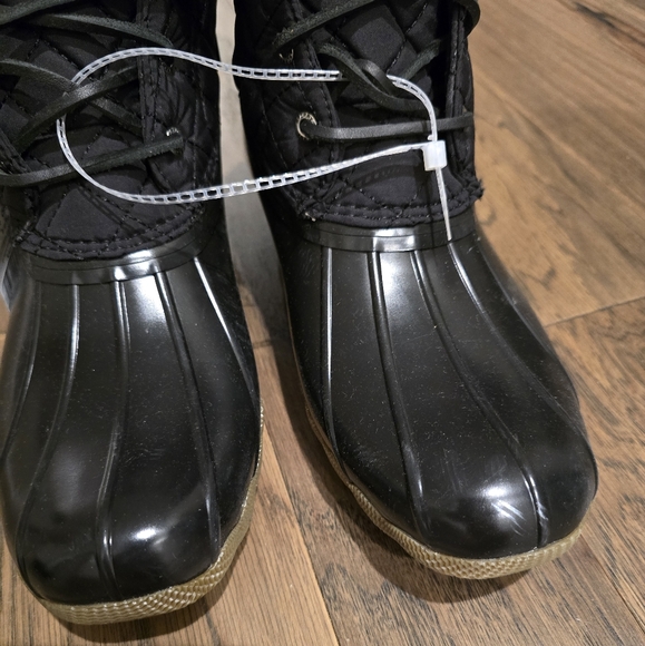 🆕 Sperry Topsider Saltwater Kids Nylon Quilt Duck Boots Fall Winter Classic - Picture 4 of 16